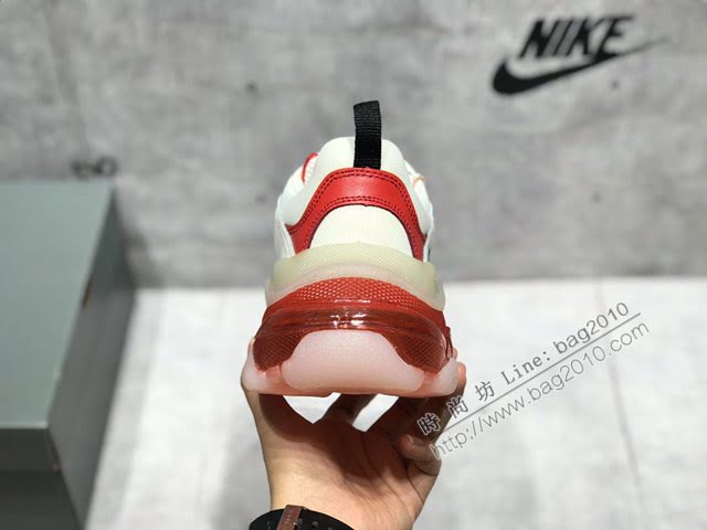 Balenciaga經典款男女鞋 巴黎世家頂級版本Triple S厚底氣墊大底LOGO老爹鞋 Balenciaga情侶款老爹鞋  hdbl1270
